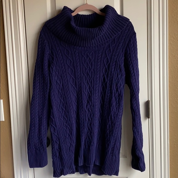 Wainscott Royal Blue/Purple Cowl Neck Sweater - Picture 1 of 5